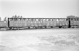 12.1971,Port Augusta - cattle van CB754 CB755 on common underframe - before coding as CE755