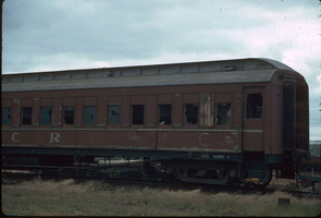 Sitting car ABP 15 in a very poor state of repair at Peterborough on 26.12.1985